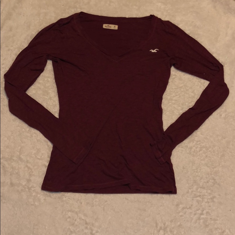 Hollister Burgundy Long Sleeve